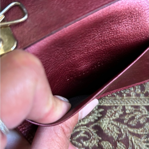 Authentic GUCCI Monogram leather signature canvas snap flap ❤️ card/keys wallet - Picture 6 of 13